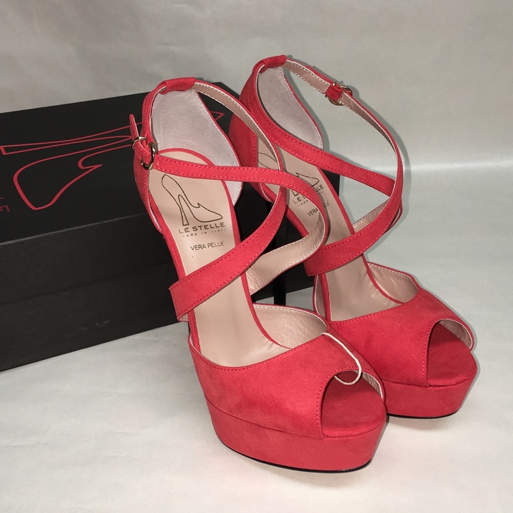 Le Stelle Cross Strap Heels 38